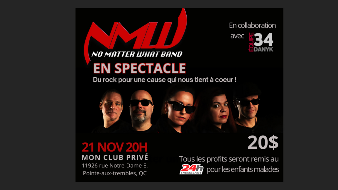 NMW EN SPECTACLE! Du rock pour une cause qui nous tient à coeur!