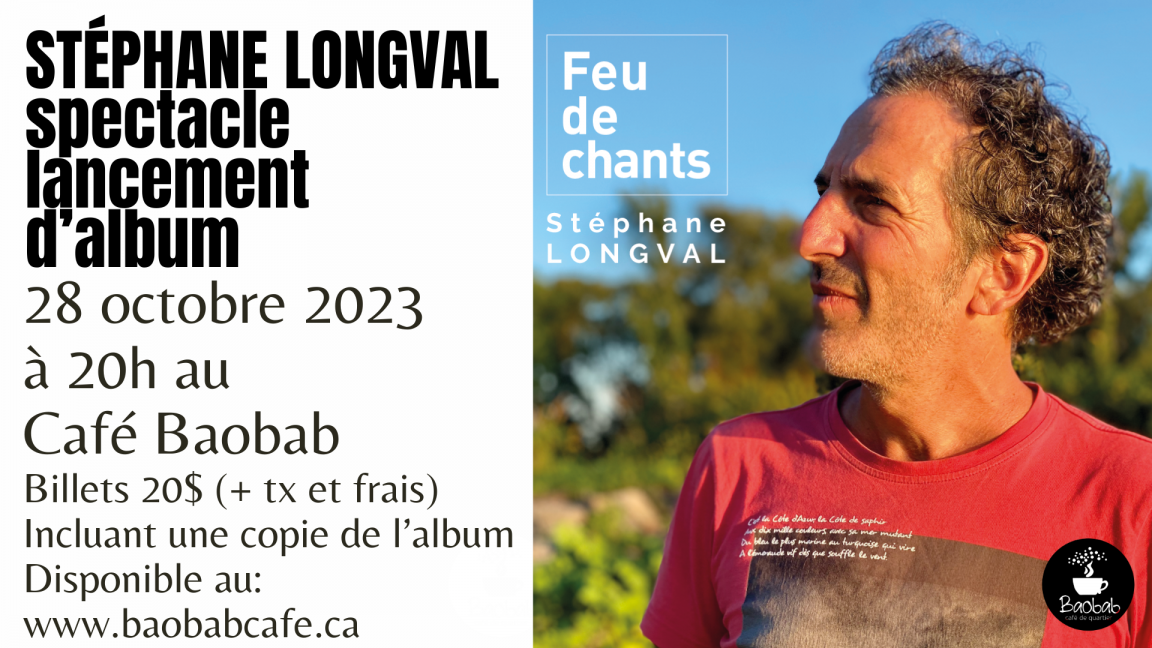 Spectacle-lancement de l'album Feu de chants de Stéphane Longval