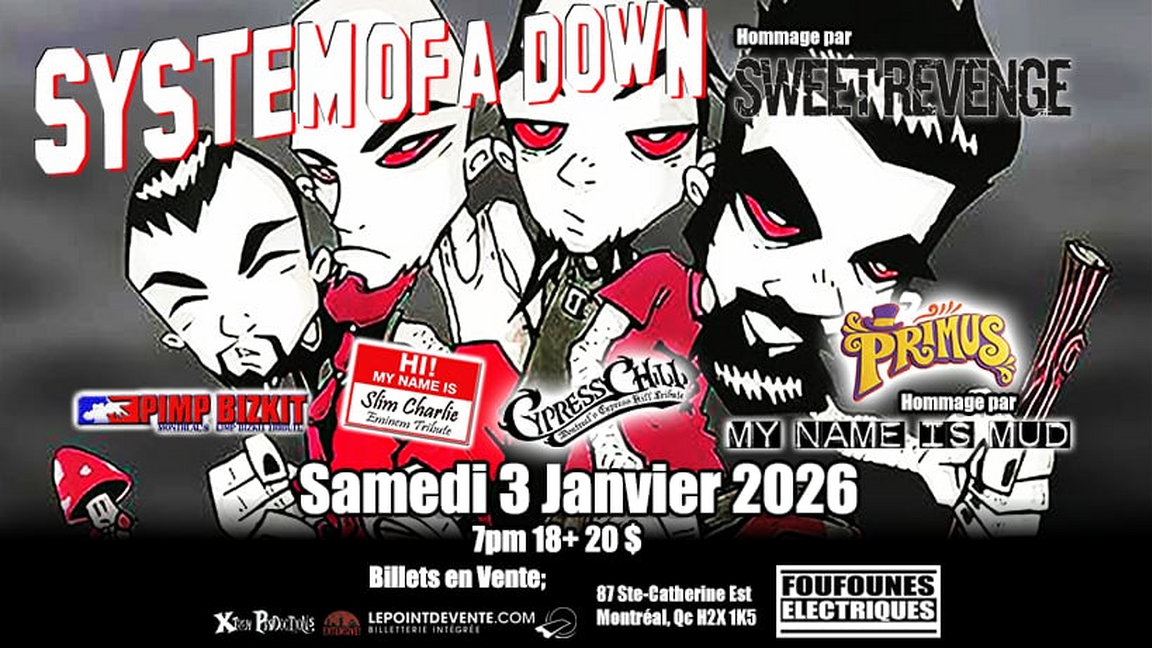 Tribute Show @ System of a Down, Limp Bizkit, Primus, Eminem & Cypress Hill