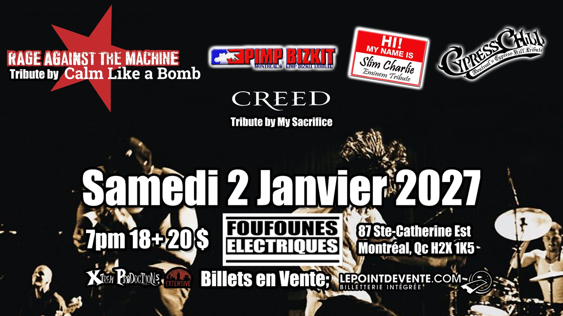 Show Hommage à Rage Against The Machine, Limp Bizkit, Creed, Eminem & Cypress Hill