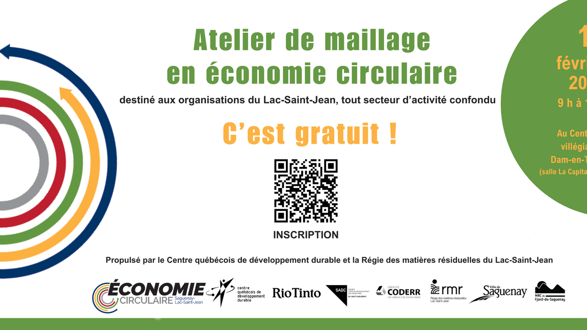 Atelier de maillage en économie circulaire - Lac-Saint-Jean