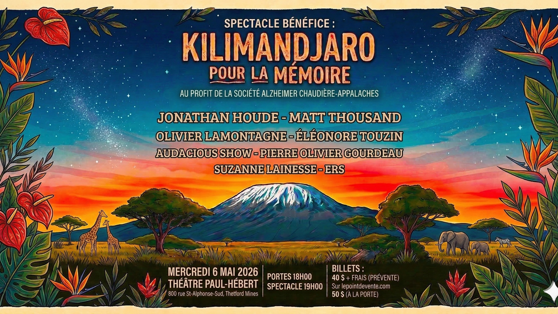 Kilimandjaro pour la mémoire - Soirée bénéfice
