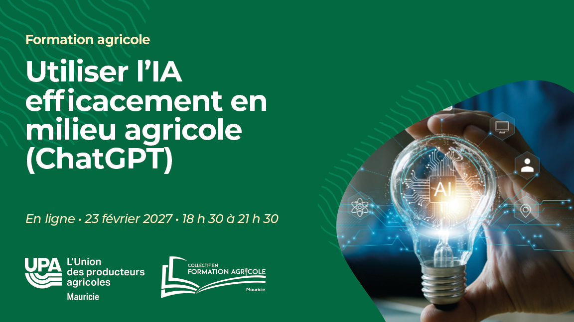 Utiliser l’intelligence artificielle efficacement en milieu agricole (ChatGPT)