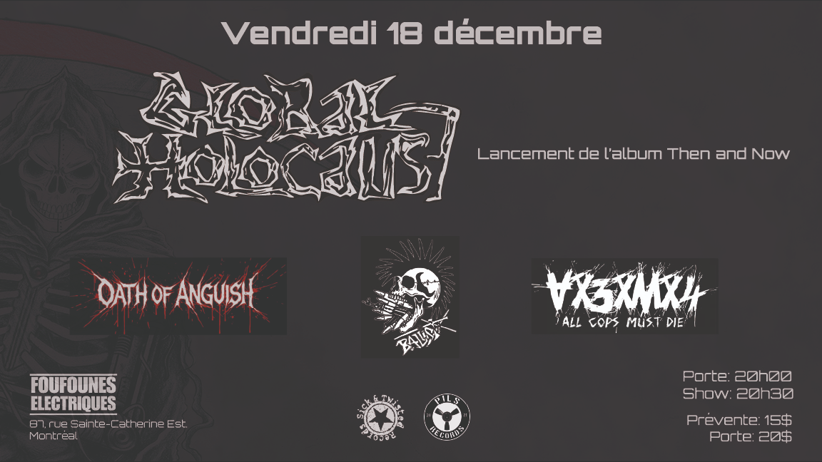 Lancement d'album Global Holocaust