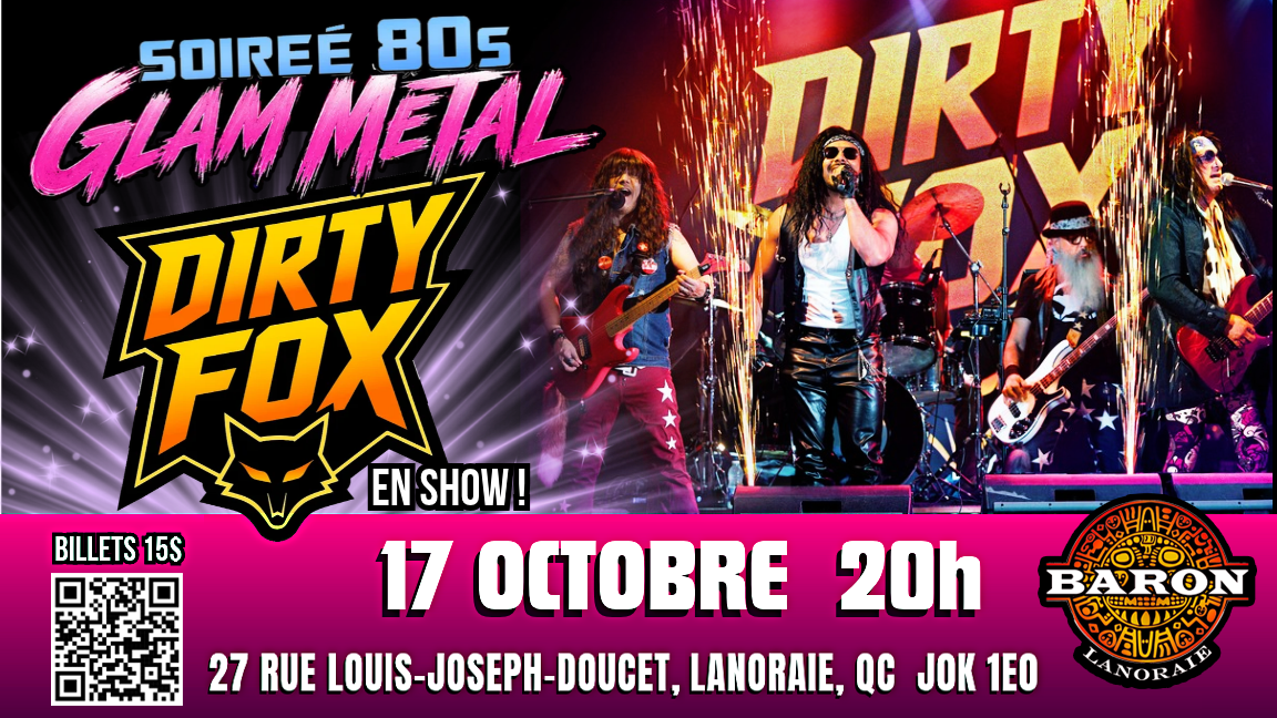 Soirée 80s Glam Metal au Baron Barbershop