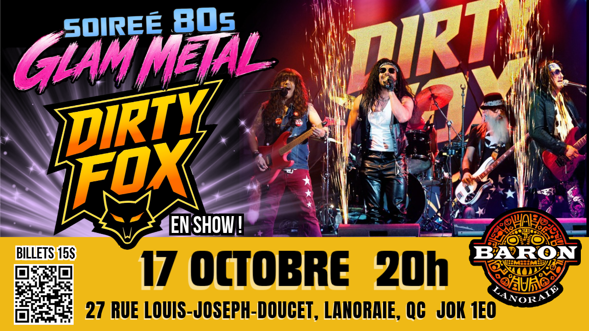 Soirée 80s Glam Metal au Baron Barbershop
