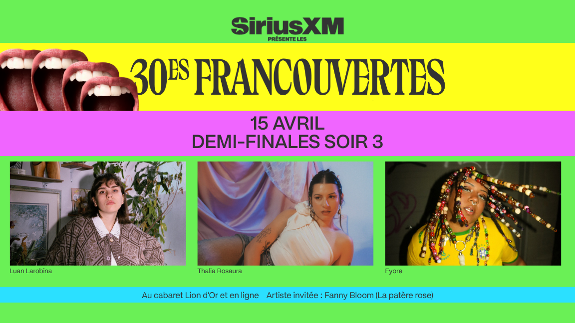 30e édition des Francouvertes | Soir 3 des demi-finales - spectacle en salle