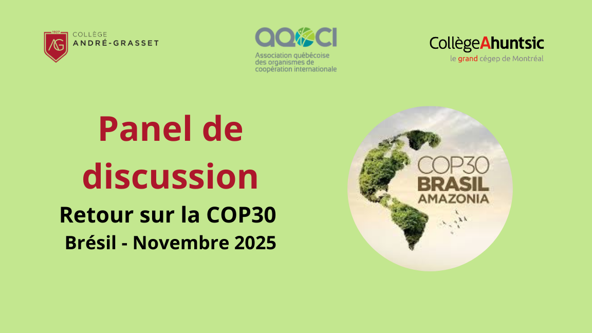 Panel de discussion - Retour sur la COP30 du Brésil (novembre 2025)