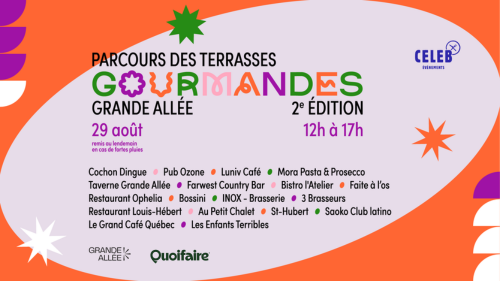 Parcours des Terrasses Gourmandes Grande-Allée 2026